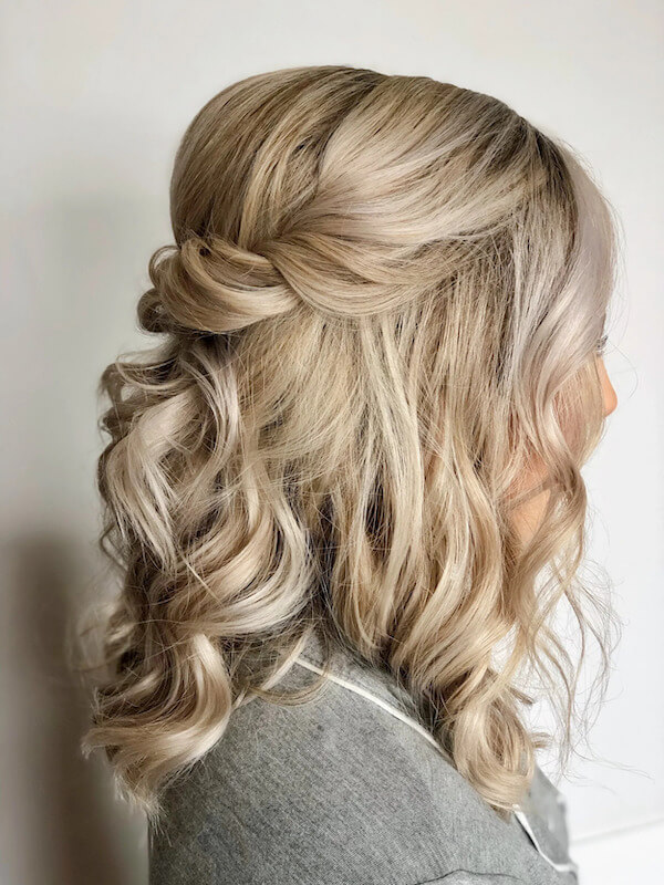 Half Up Twisted Curls