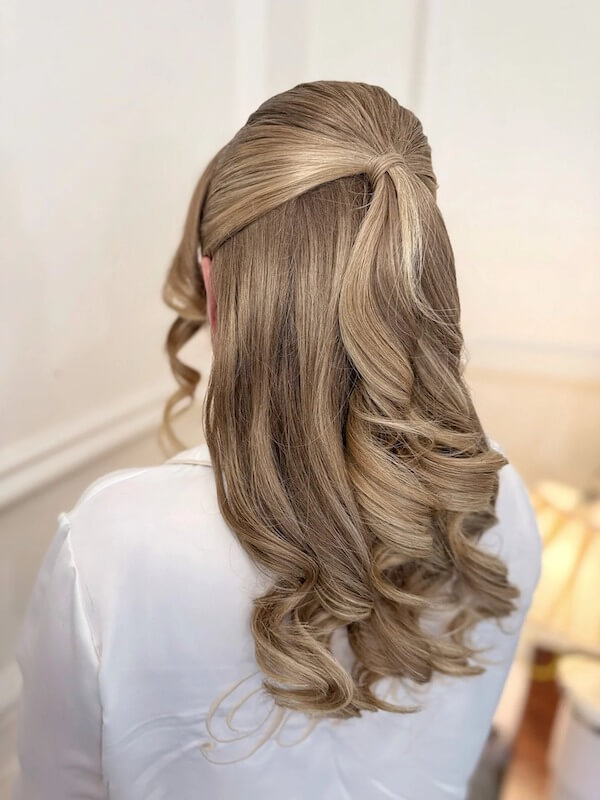 Elegant Half-Up Curls
