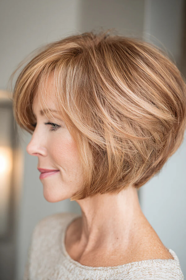 Layered Blonde Bob Hairstyle