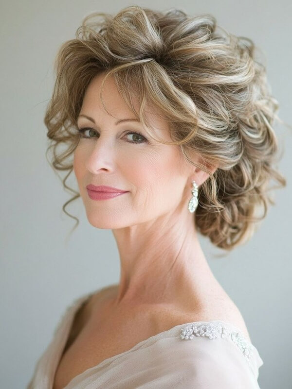 Voluminous Curly Updo
