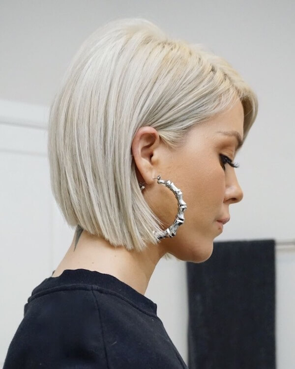 Chin Length Platinum Bob