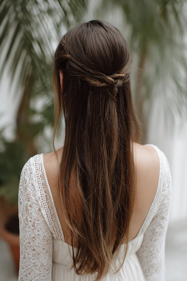 Twisted Half-Up Hairstyle