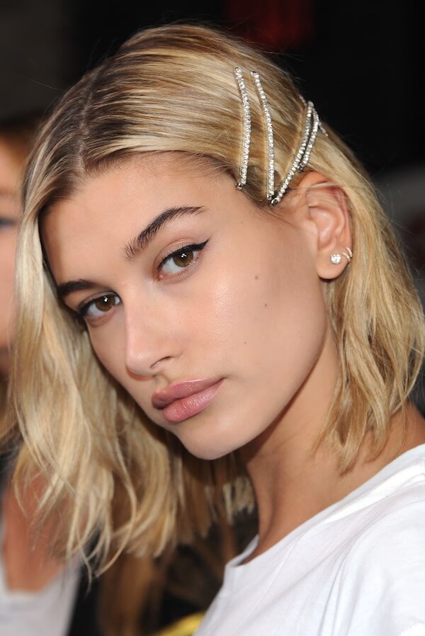 Straight Bob with Sparkly Hair Clips