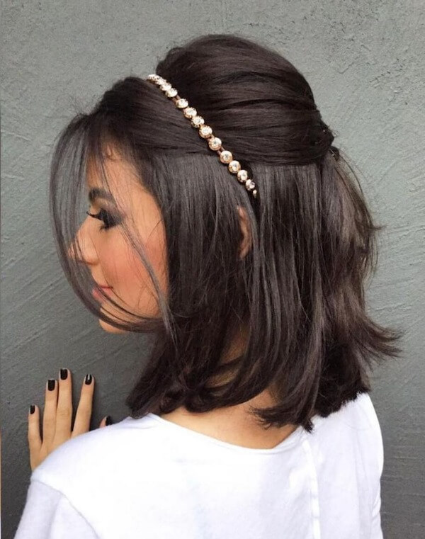 Half Up with Embellished Headband