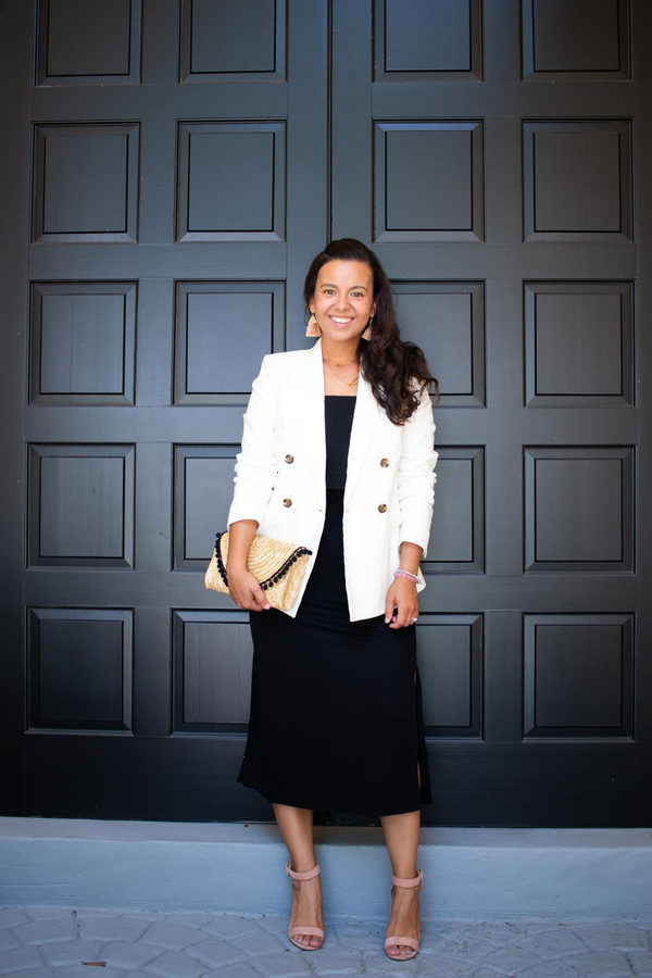 wedding guest jacket over dress