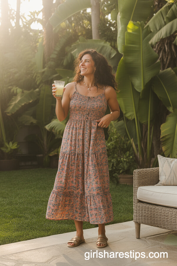 Colorful Printed Cotton Maxi Dress