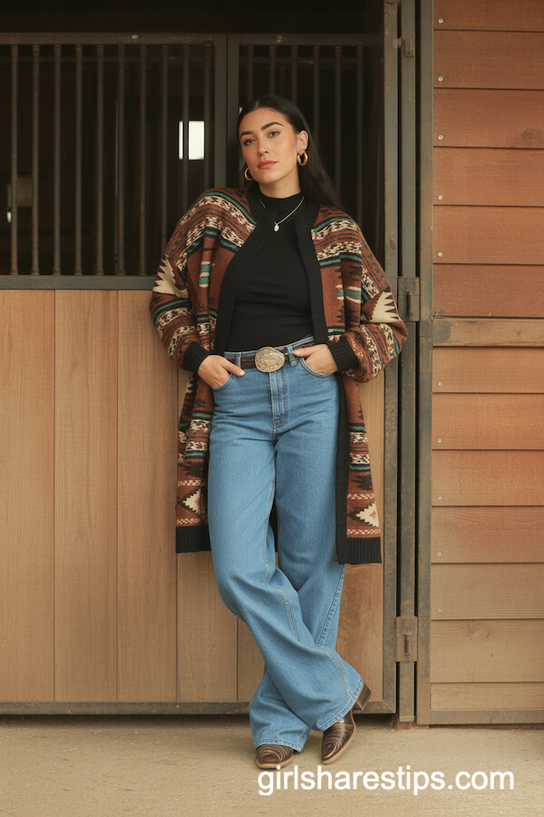 Aztec Cardigan & Wide-Legs