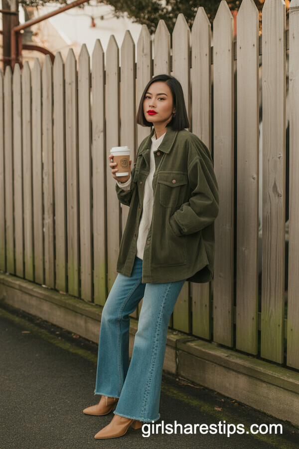Corduroy Shacket & Flares