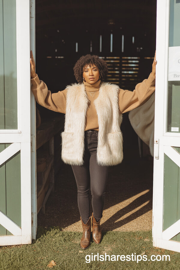 Faux Vest & Turtleneck