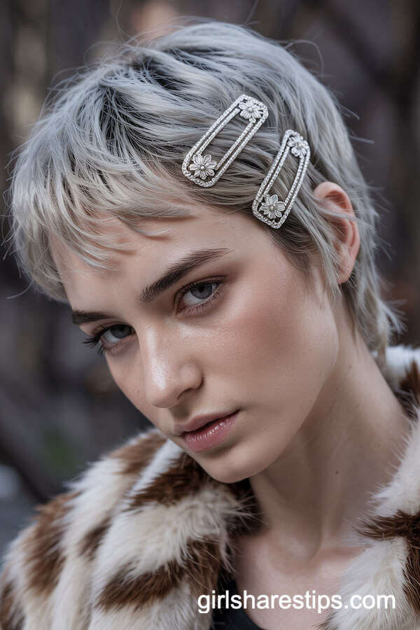 Choppy Crop with Embellished Clips