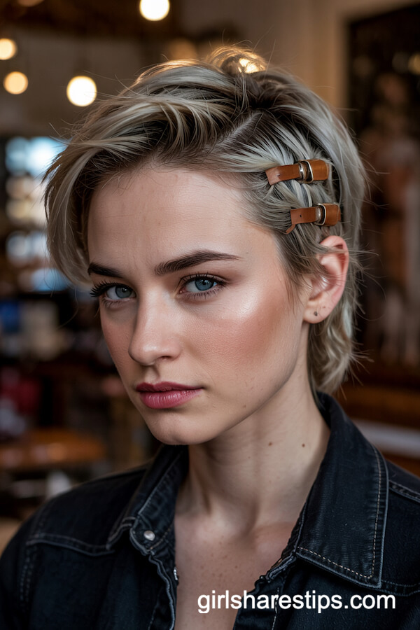 Faux Hawk with Leather Wraps