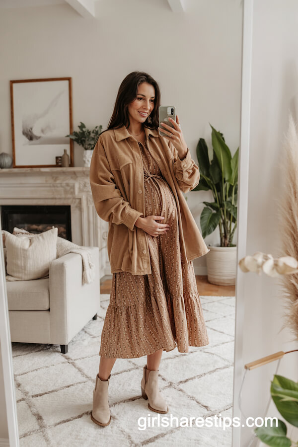 Corduroy Western Jacket and Wrap Dress