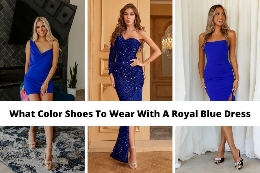 what color shoes to wear with a royal blue dress