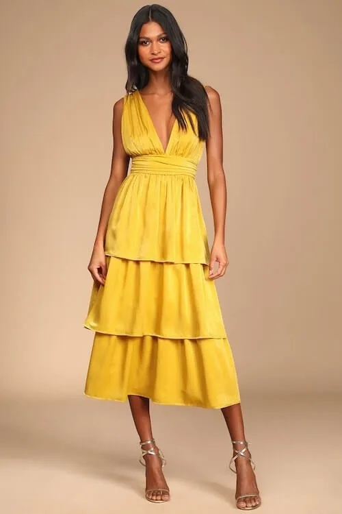 what color shoes to wear with a yellow dress