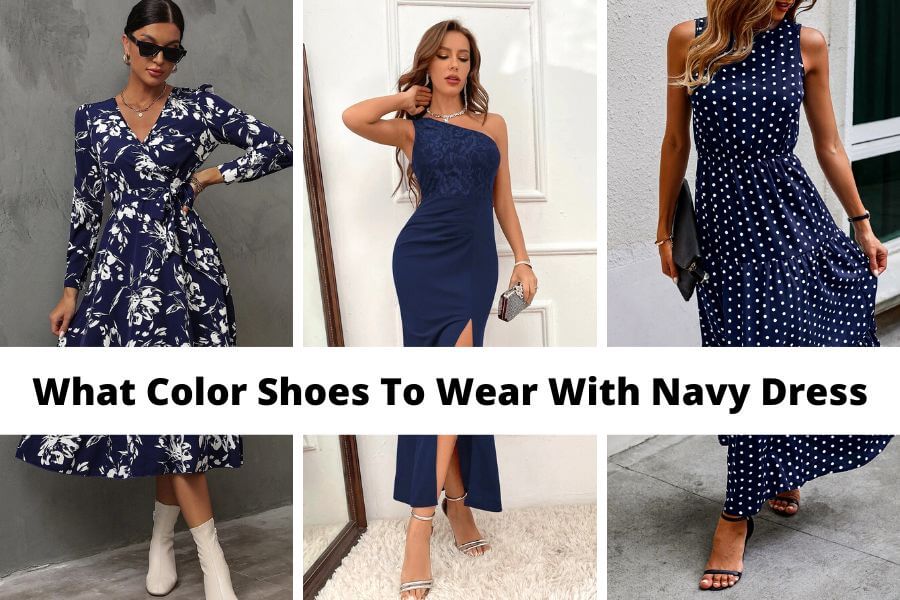 what color shoes to wear with navy dress