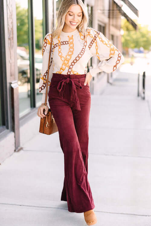 Burgundy Pants Outfits For Women (283 ideas & outfits) | Lookastic