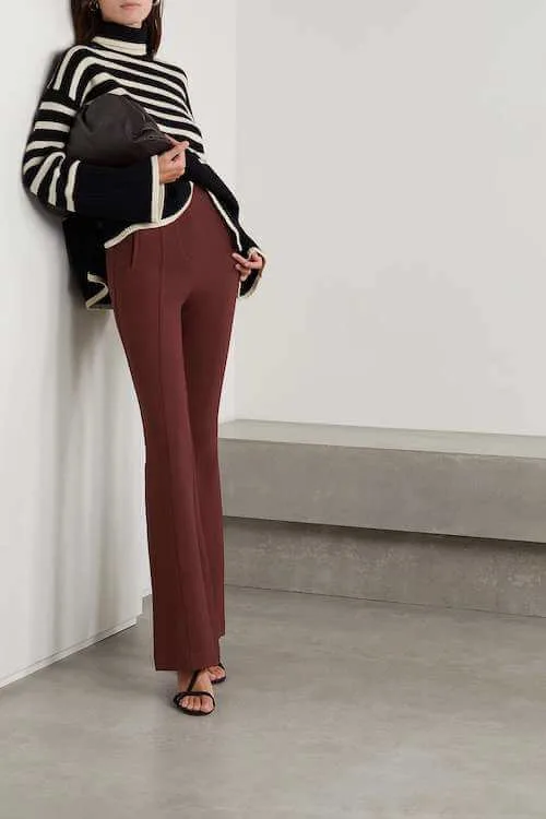 what color to wear with burgundy pants