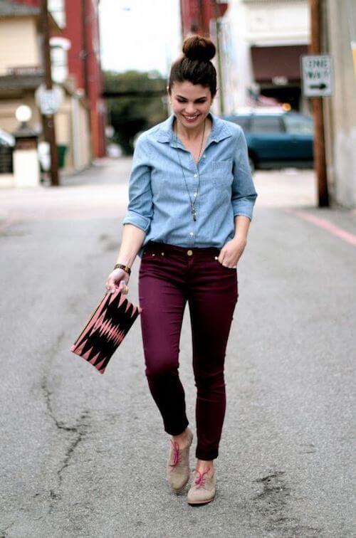 How to Wear Burgundy Pants – Pocket Stylist