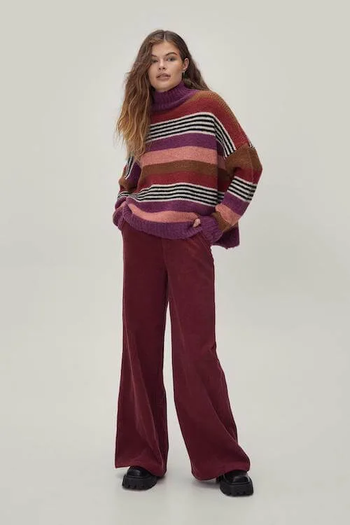 what color to wear with burgundy pants