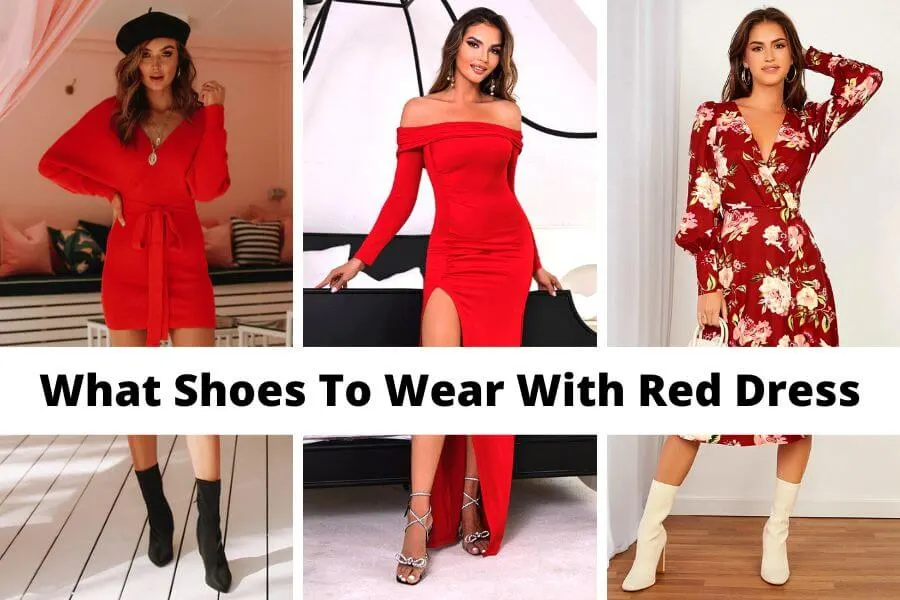 what shoes to wear with red dress