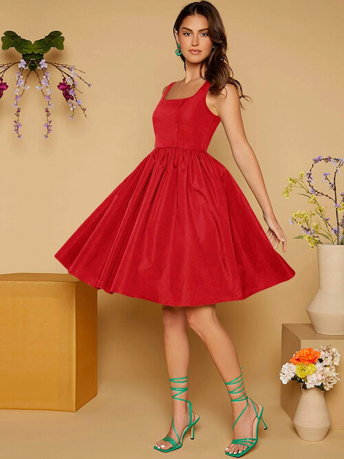 what shoes to wear with red dress