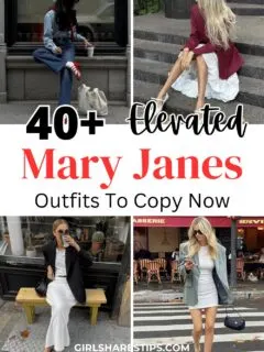 what to wear with Mary Janes outfit ideas collage