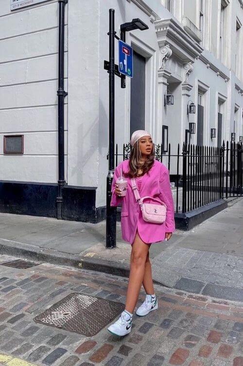 casual light pink blazer outfit ideas for women summer