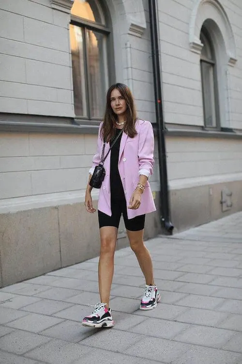 casual light pink blazer outfit ideas for women
