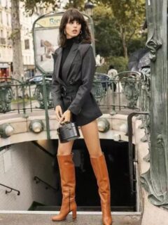 what to wear with brown boots women