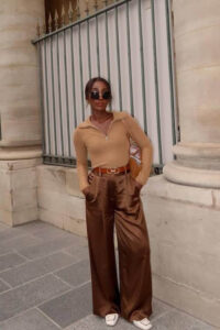 What To Wear With Brown Pants Female: 50+ Elevated Brown Pants Outfit ...
