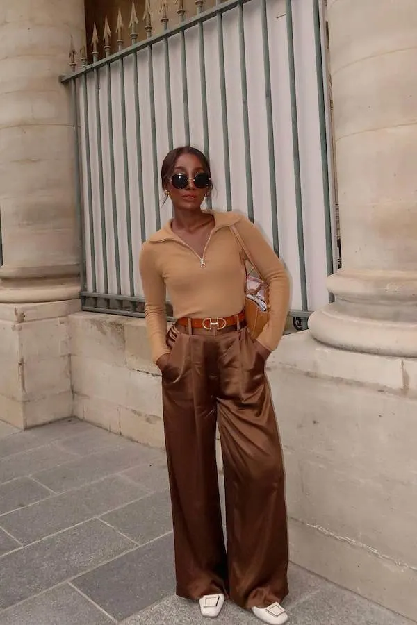 what to wear with brown pants