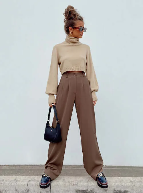 Chic & Cute Brown Pants Outfit Ideas Female