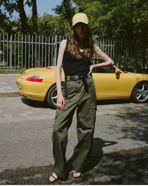 Chic Green Cargos Streetwear