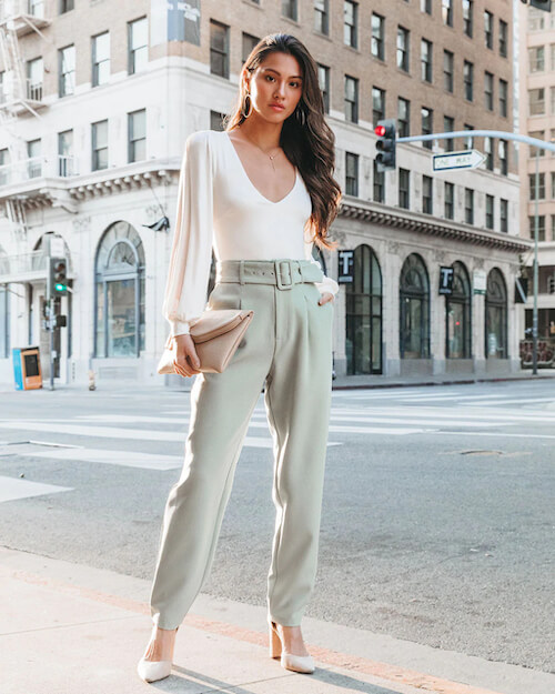 What to Wear with Sage Green Pants