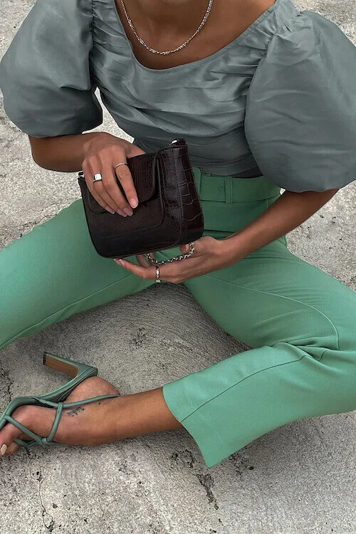 Stylish Club Outfits With Green Pants