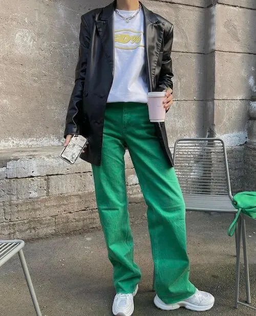 Cute Casual Green Pants Street Style