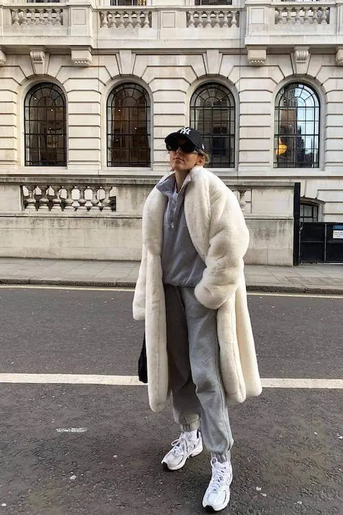 what to wear with grey sweatpants