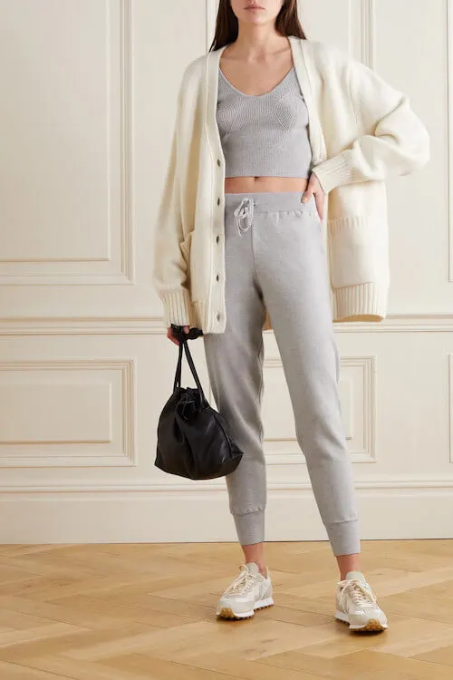 what to wear with grey sweatpants female