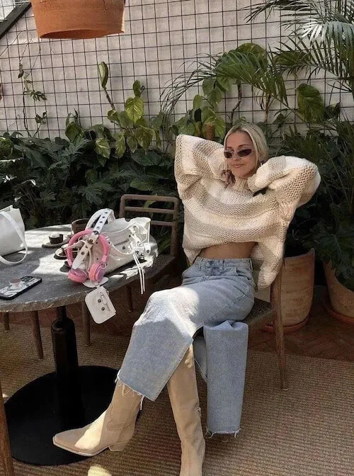 what to wear with jean skirt