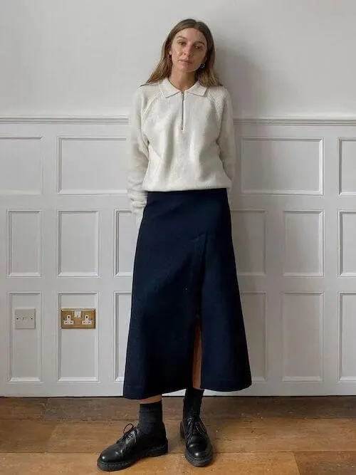 what to wear with long skirts