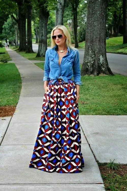 Shirt and deals skirt long