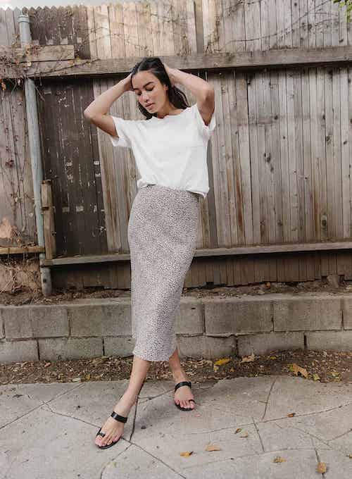 what to wear with long skirts