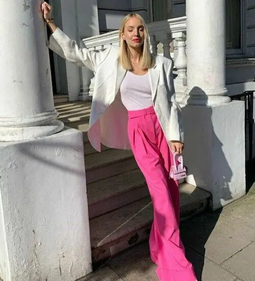 what to wear with pink pants