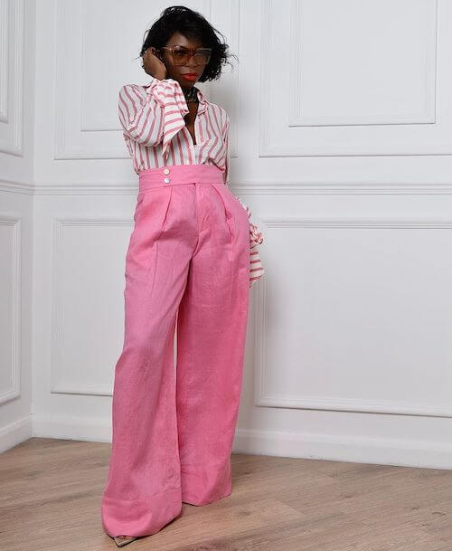 what to wear with pink pants