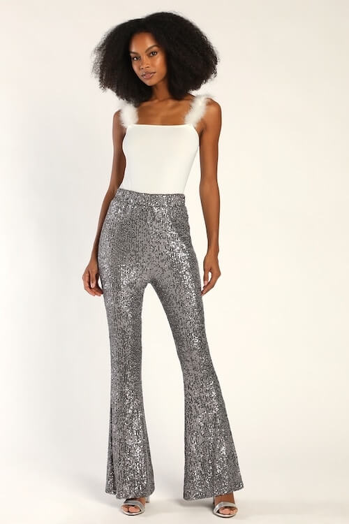 what to wear with sequin pants