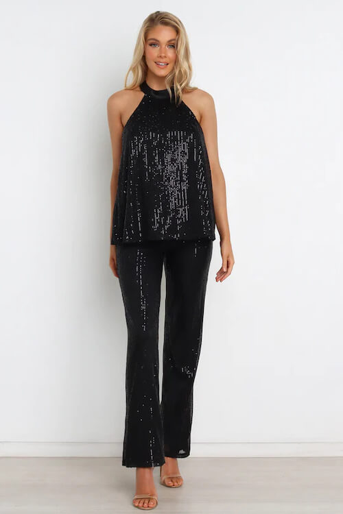 what to wear with sequin pants