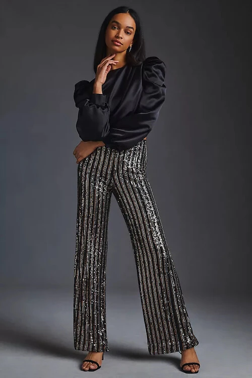 what to wear with sequin pants