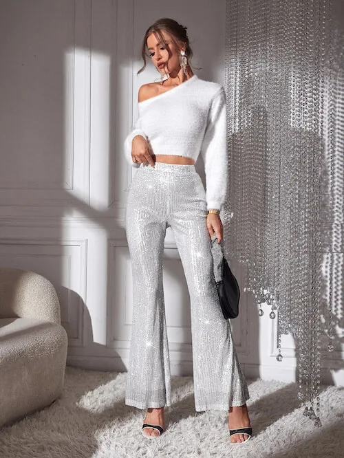 what to wear with sequin pants
