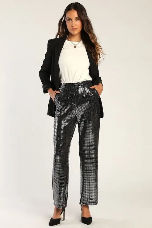 what to wear with sequin pants