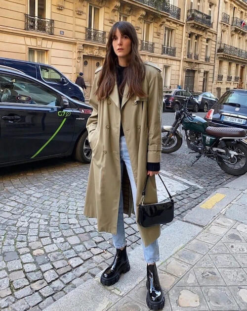 what to wear with trench coat